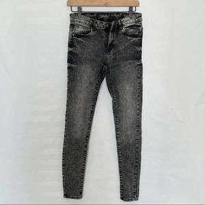 Black acid wash blue jeans size 7